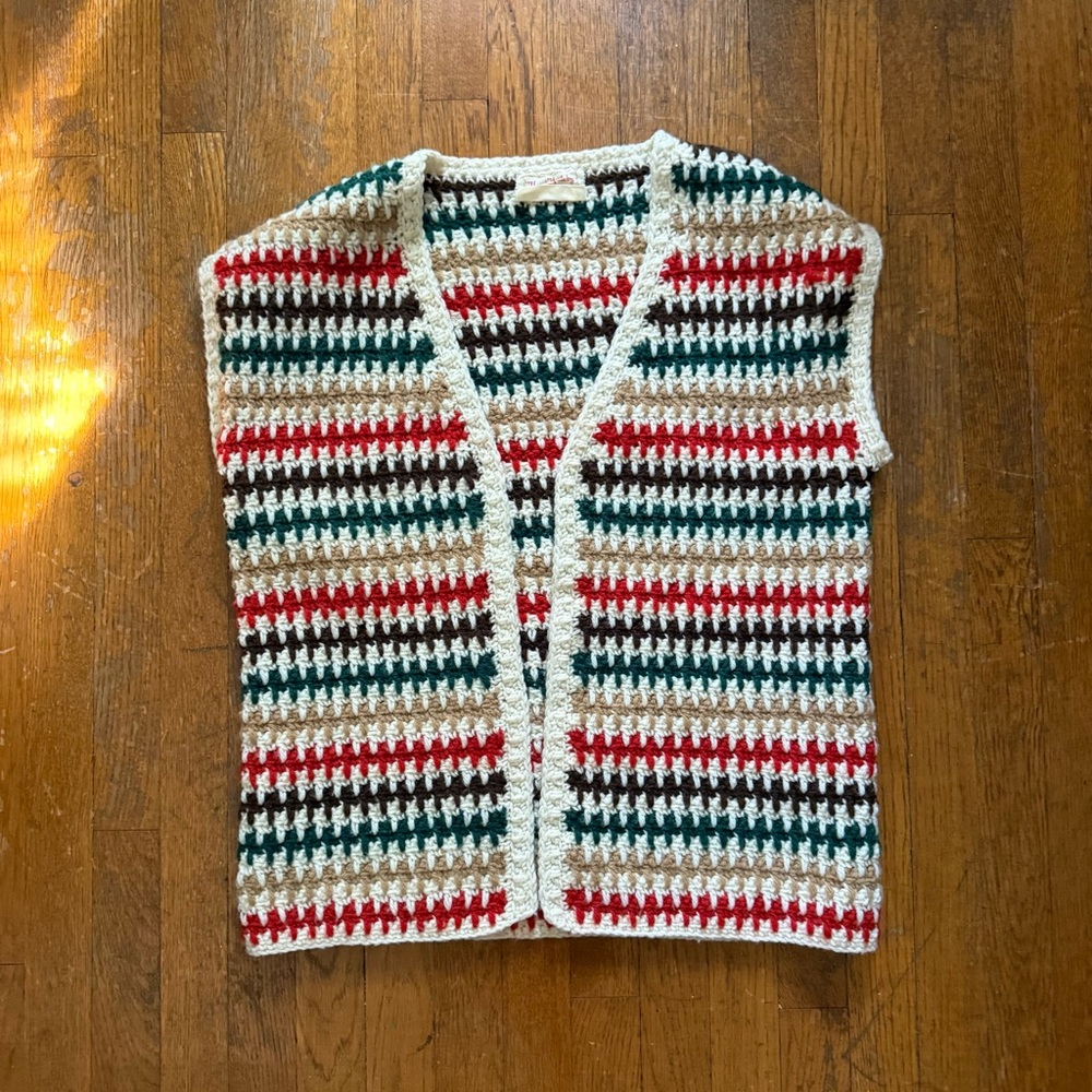 Striped Knit Women's Sweater Vest
